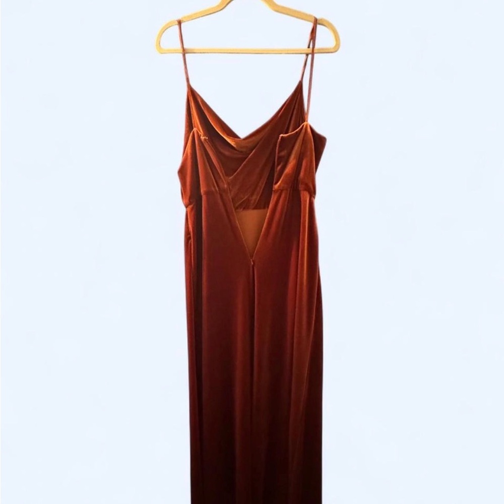 After Six 1541 Bridesmaid Dress Rust Cowl Neck - Picture 4 of 4